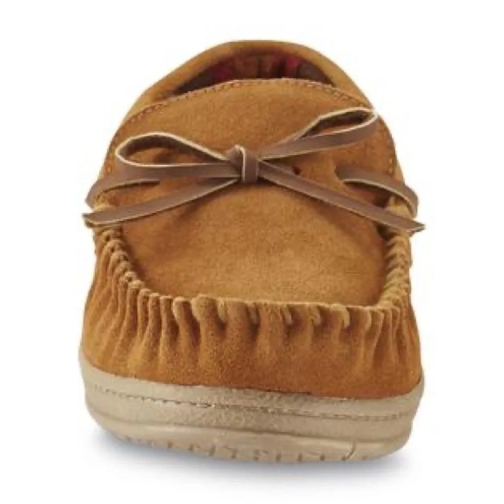 Men's Jordan Suede Leather Trapper Moccasin Slipper - Tan - Picture 2 of 4